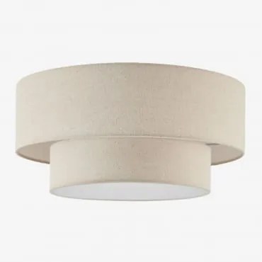 Lumira Plafondlamp Beige – Linnen & Ø55 Cm - Sklum