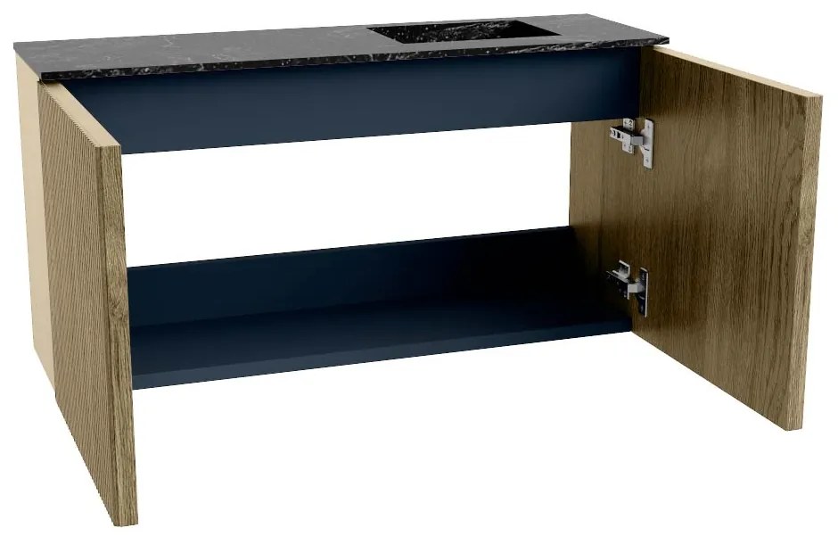 Mondiaz Joya DLux 80cm toiletmeubel dusk met wastafel faye rechts zonder kraangat lava