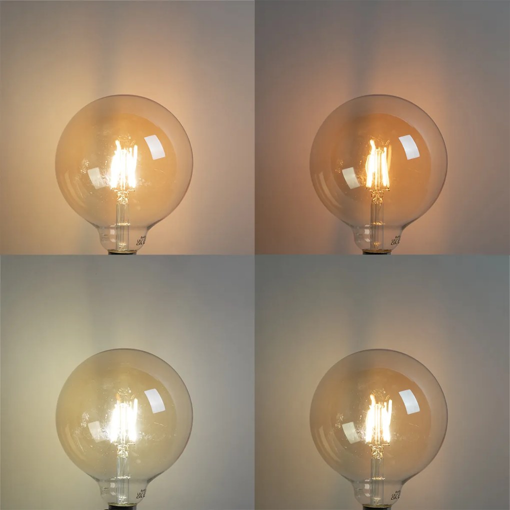 Set van 5 Smart E27 LED lamp G125 goud 4,9W 470 lm 1800-4000K