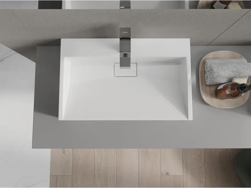 Mexen Ava opbouw wasbak van composiet 1/O 60 x 38 cm, wit - 23016001