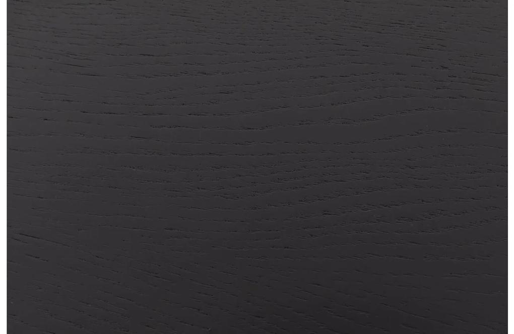 Goossens Salontafel Bo rond, hout eiken zwart, modern design, 40 x 42 x 40 cm