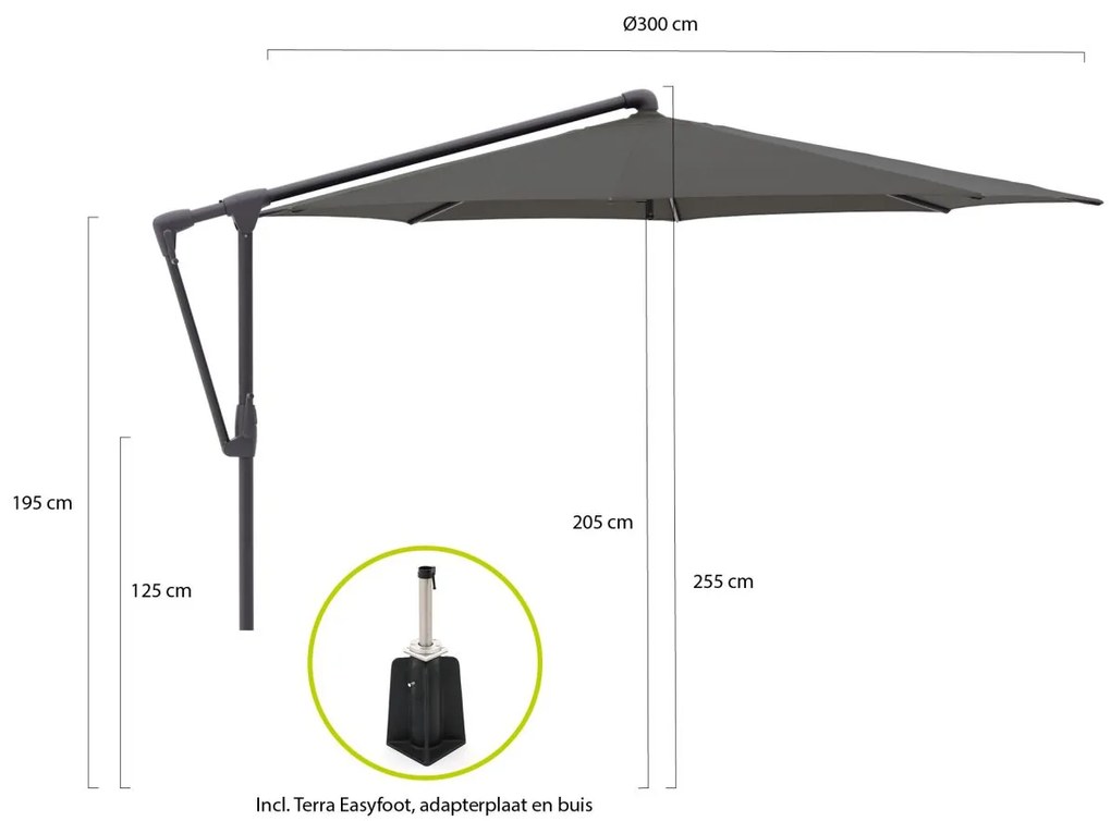 Glatz Sunwing Casa zweefparasol ø 300cm