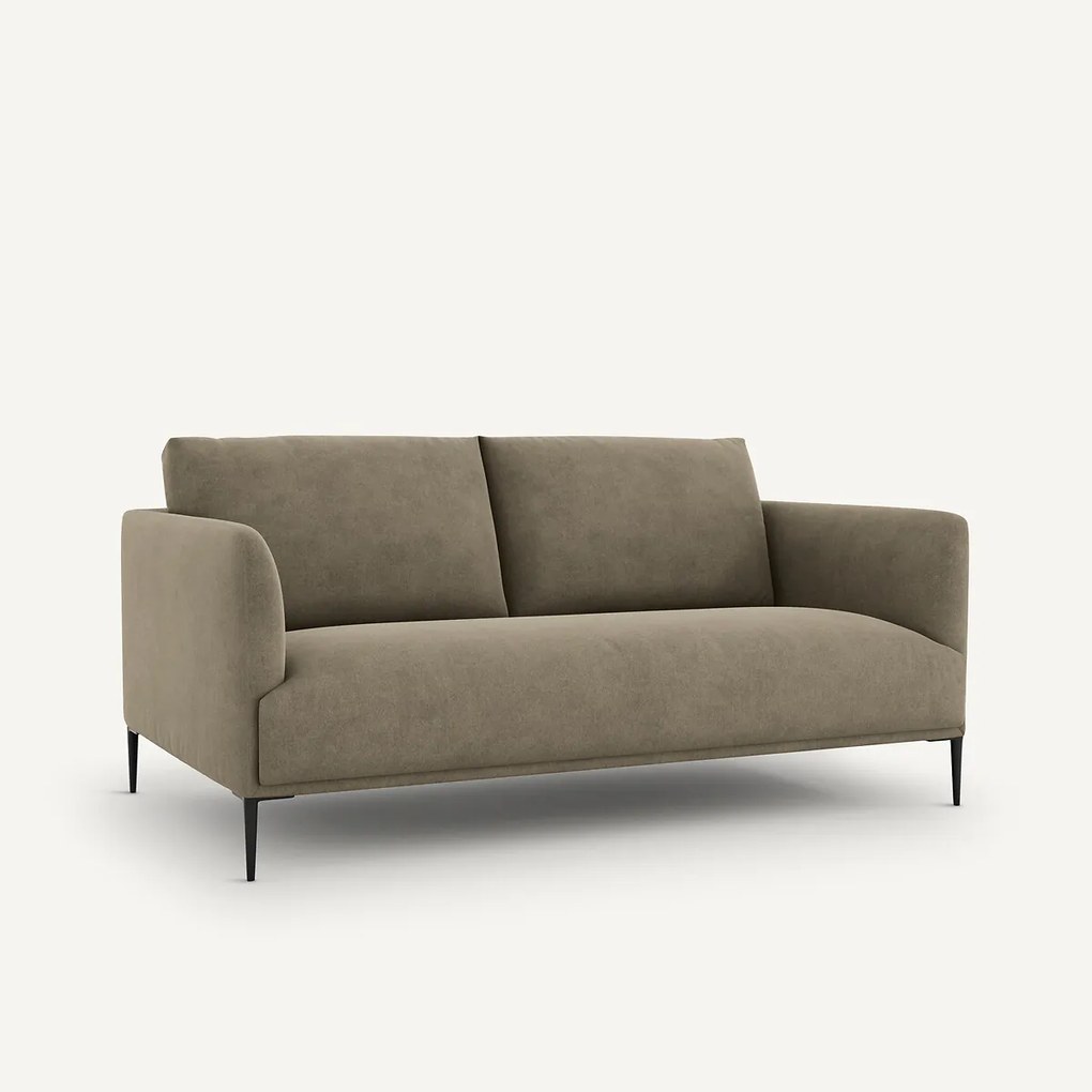 3-zits compacte bank, in stonewashed fluweel, Oscar, ontwerp Emmanuel Gallina