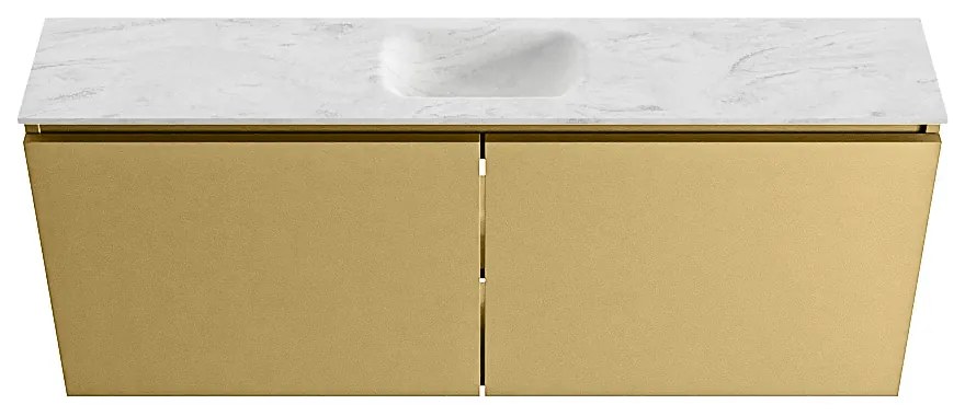 Mondiaz Ture DLux toiletmeubel 120cm oro met wastafel opalo midden zonder kraangat