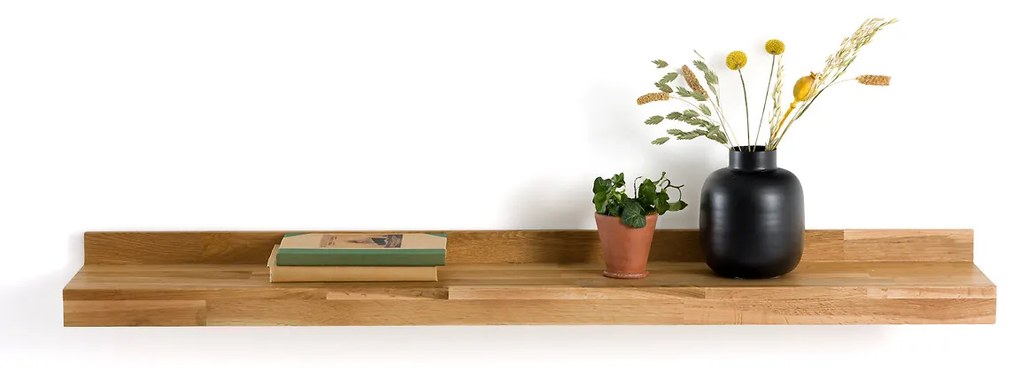 Wandplank in massief eik 120 cm, Hiba