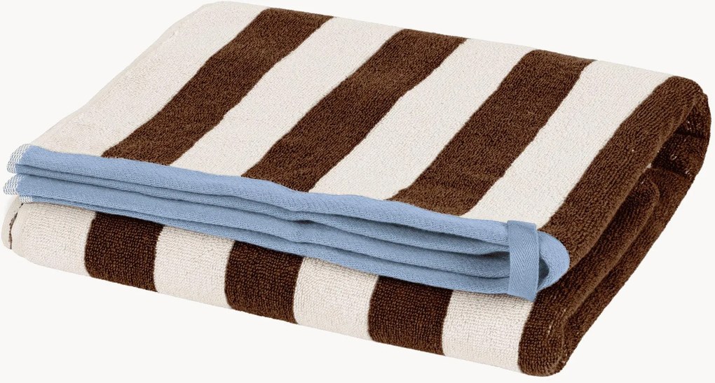 Gestreepte katoenen badhanddoek Gobo