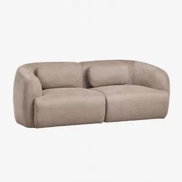 2-delige Modulaire Bank In Chenille Coquette Chenille Tarwebruin - Sklum