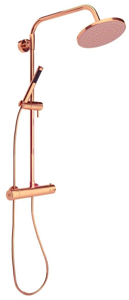 Mueller Cobre opbouw regendouche geborsteld koper