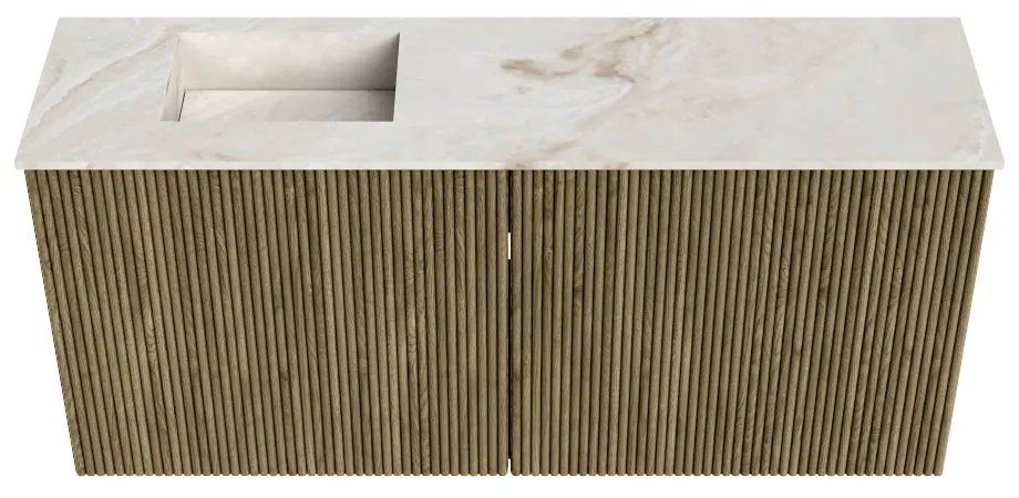 Mondiaz Joya DLux 90cm toiletmeubel dusk met wastafel faye links 1 kraangat frappe