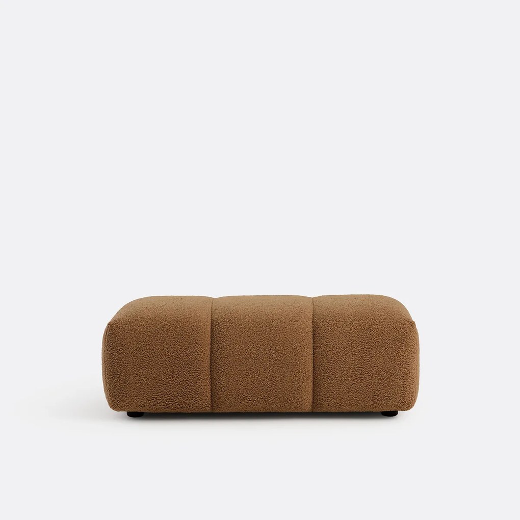 XL poef, dikke bouclé stof, L109 cm, Nuria