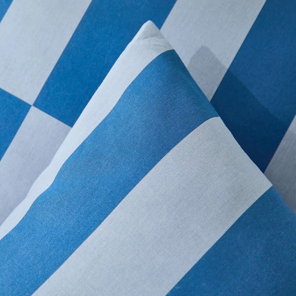 Kussensloop voor kinderen in 50% gerecycled katoen, TABAKA BLEU