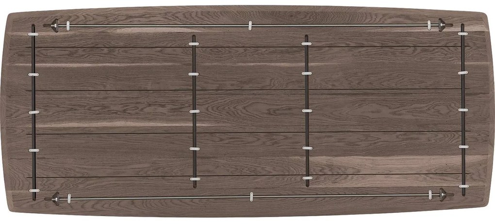 Goossens Excellent Eettafel Uniek, Semi rechthoekig 240 x 100 cm