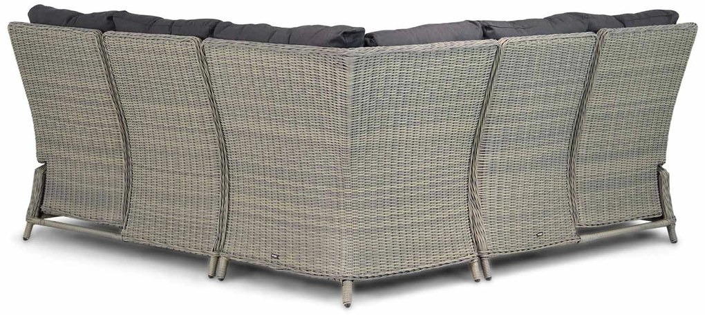 Dining Loungeset 5 personen Wicker Taupe  Garden Collections Chicago/Hamilton
