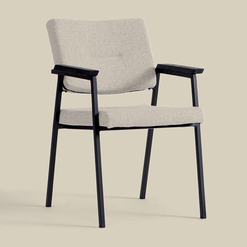 Bodio Elva Zand Eetkamerstoel Met Armleuningen