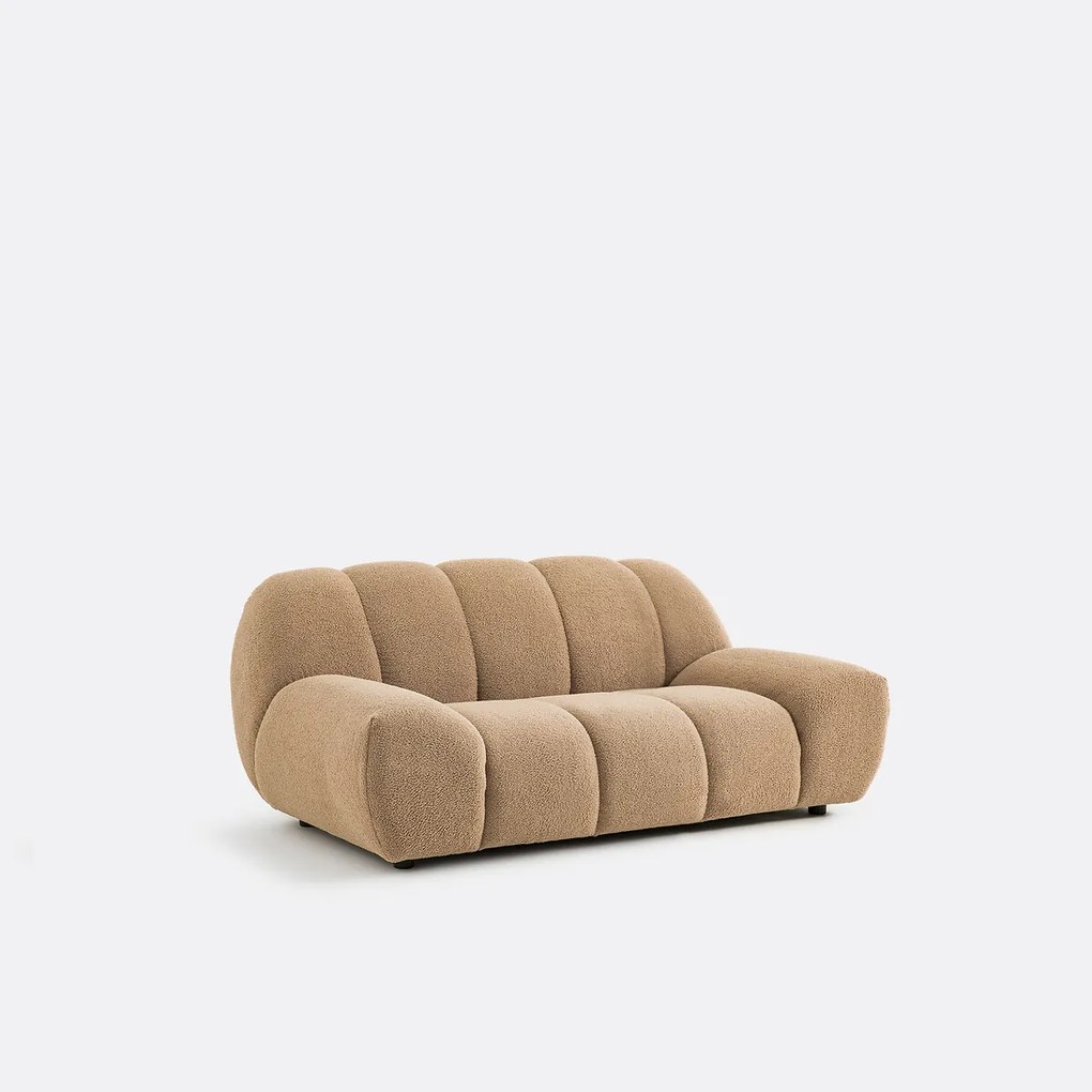 2-zits bank van dikke bouclé stof Nuria