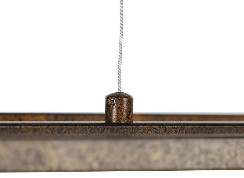 Industriële hanglamp roestbruin 4-lichts - Cage