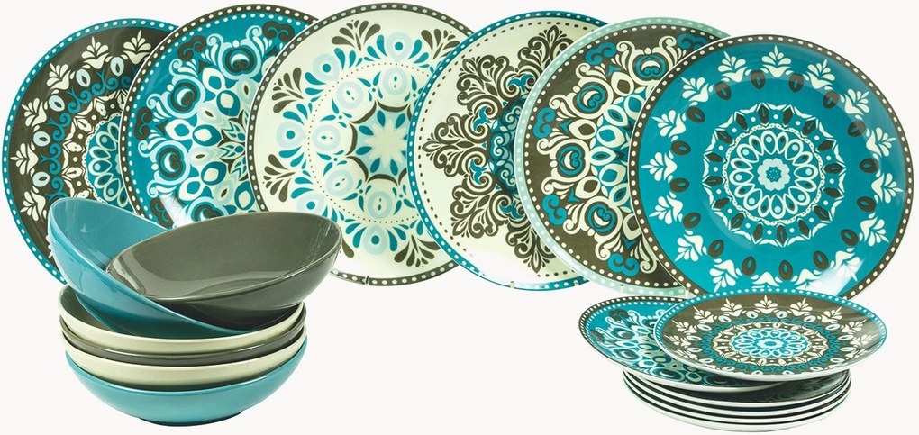 Porseleinen servies Cala Jondal, 18-delig