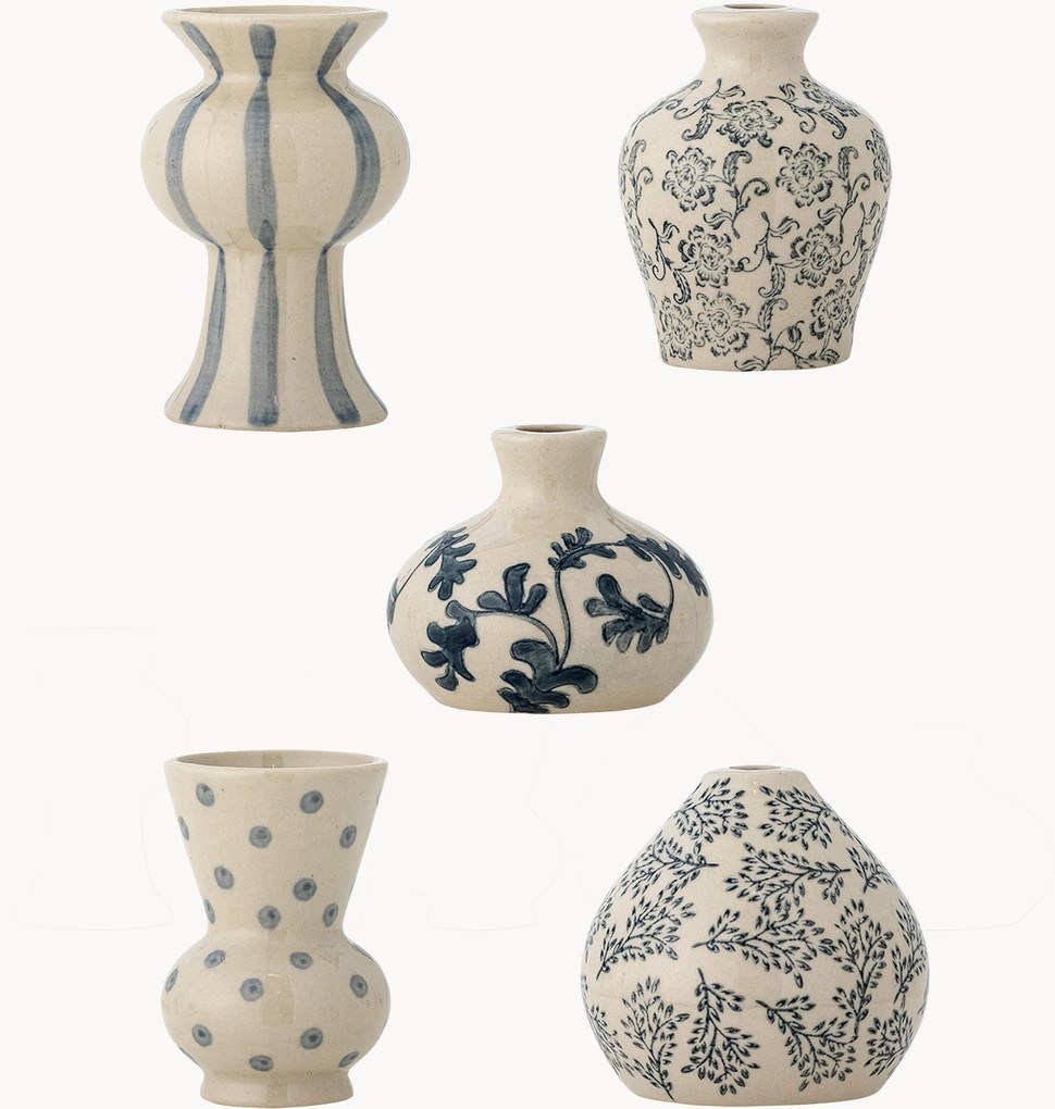 Handbeschilderde vazen Quinto, H 10 cm, 5-delig