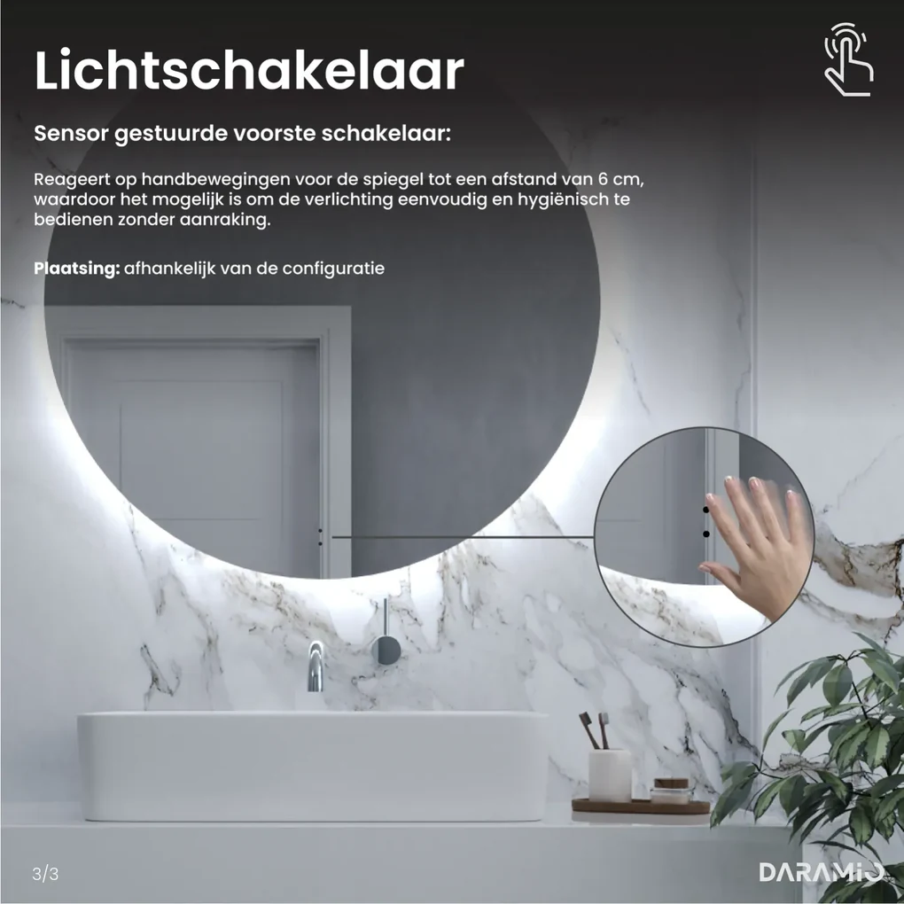 Atypische spiegel met LED-verlichting G3