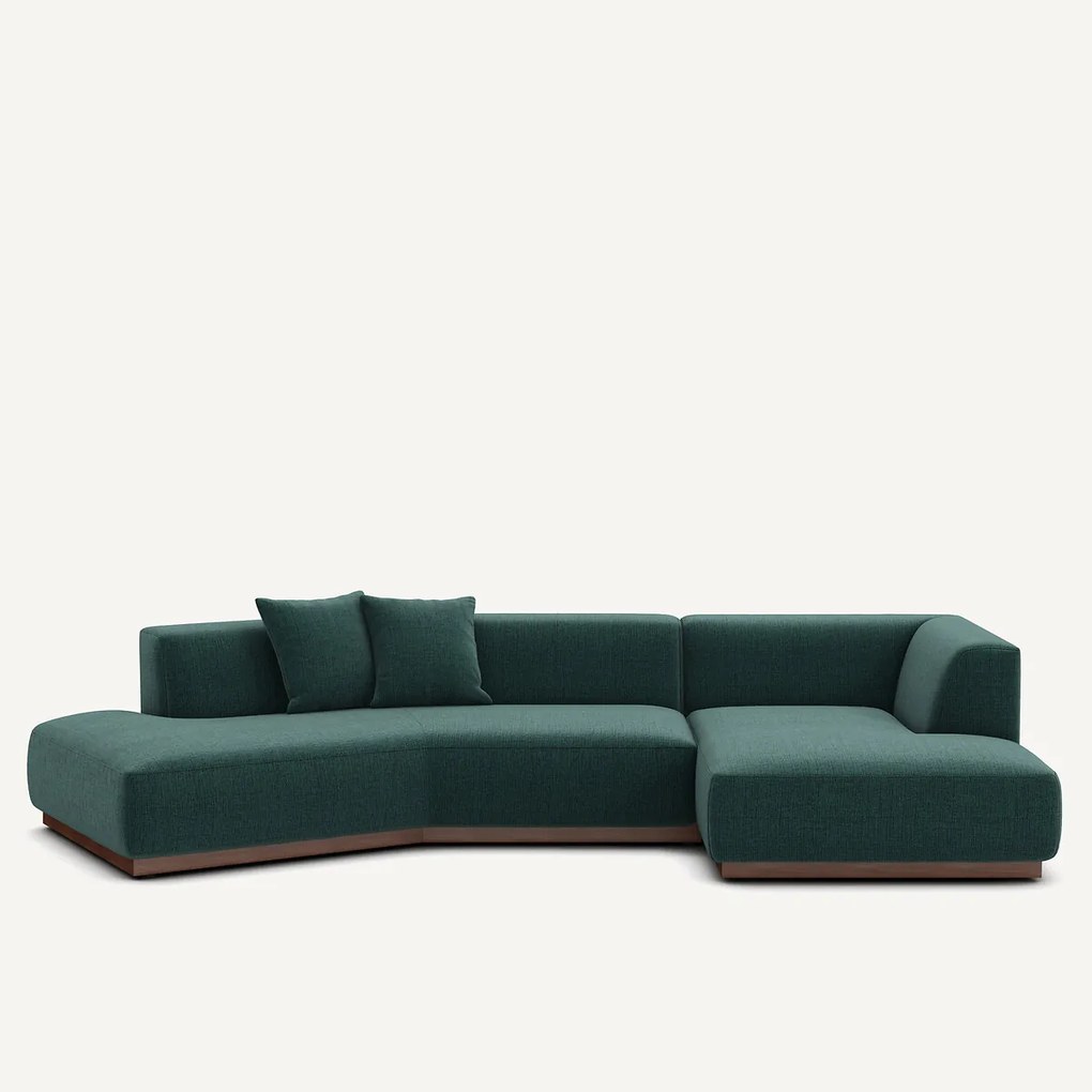 Rechtse open hoekbank in gespikkelde stof, Jacopo