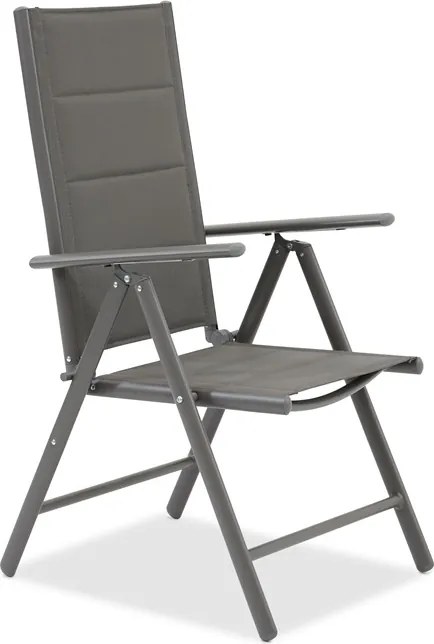 Aluminium tuinmeubelen met klaptafel 180/240 cm Verona Wood voor 10 personen Garden Point grijs