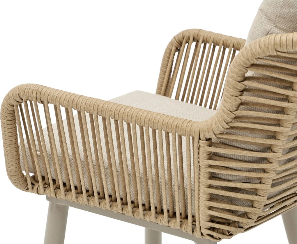 Tuinstoel Rope Zand/Beige Coco Alto high