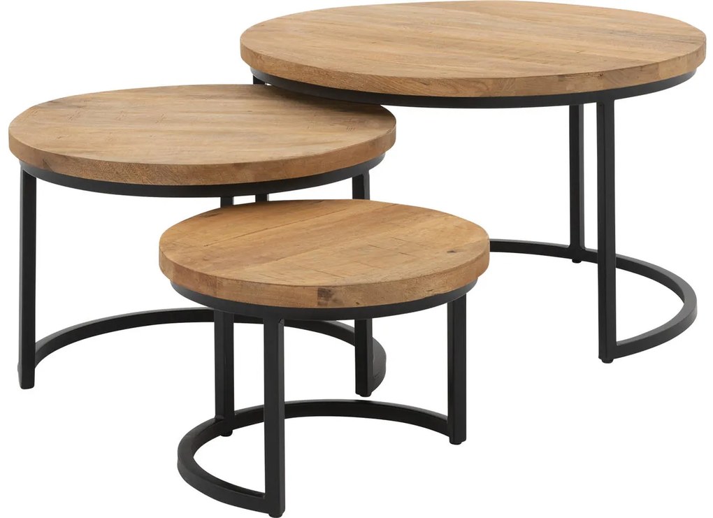 Goossens Salontafel Jelle Xl, Set van 3