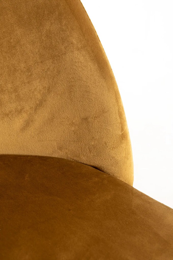 Set 4 Vint Fluwelen Golden Stoelen