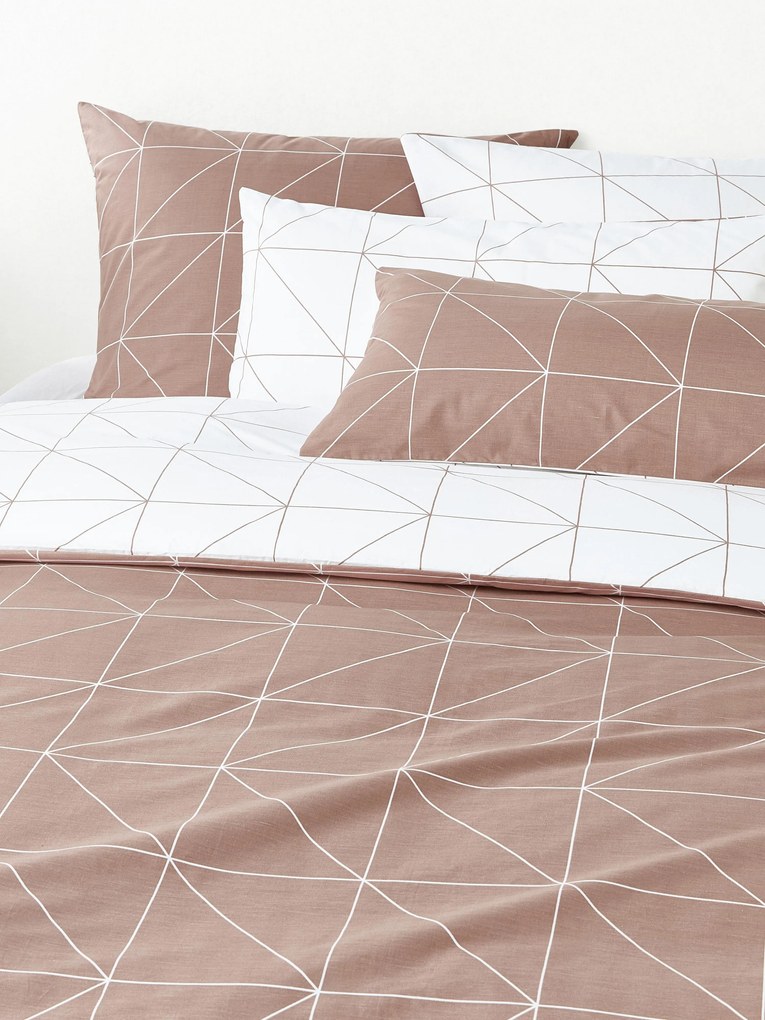 Katoenen dekbedovertrek Marla met patroon