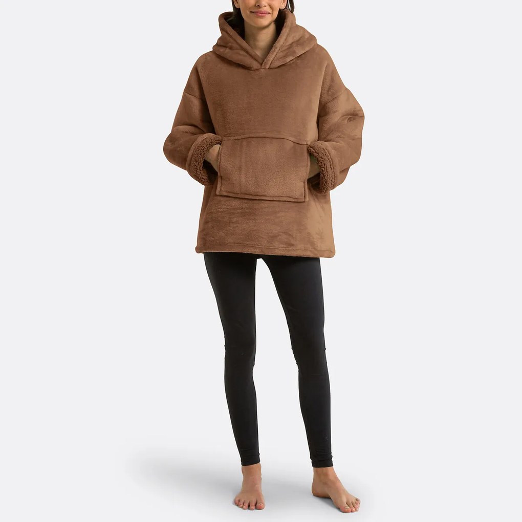 Plaid fleece sweater maat S/M, Javi