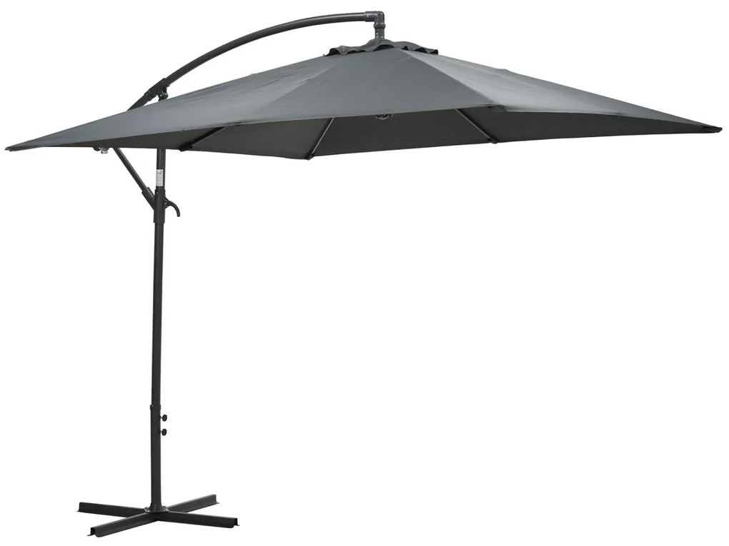 Garden Impressions Corfu parasol 250x250 - donker grijs