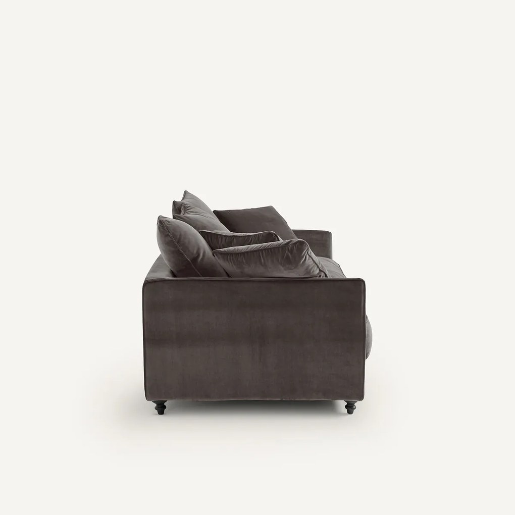 Omvormbare compacte bank. stonewashed fluweel, Lazare