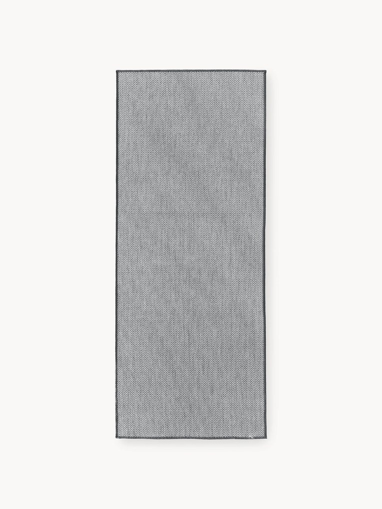 In- & outdoor dubbelzijdige loper Cort met zigzag patroon