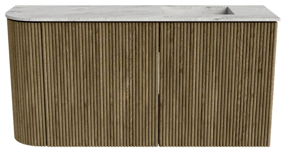 Mondiaz Joya DLux 80cm toiletmeubel ronding links dusk met wastafel faye rechts 1 kraangat glace