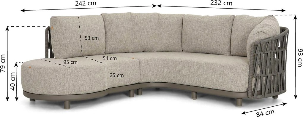 Loungeset tuin  Rope Taupe  Santika Furniture Santika