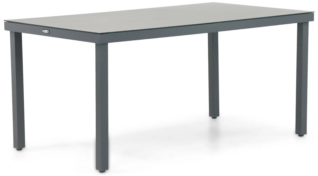 Dining Tuintafel   160 x 90 cm Aluminium/HPL Grijs  Porto