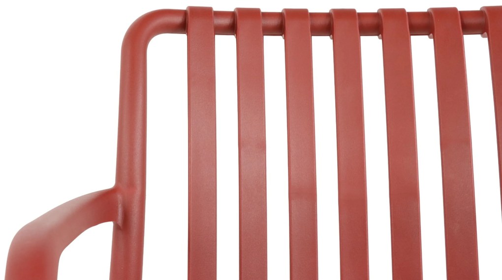 Tuinset 6 personen 210 cm Kunststof Rood Domani Furniture Vento/Weston