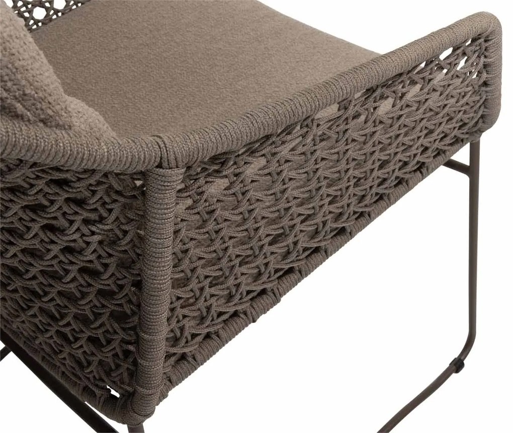 4 Seasons Outdoor Moretti dining set terre met Prado tafel terre met teak blad Ø 160 cm * Sale * Tuinset bruin weerbestendig