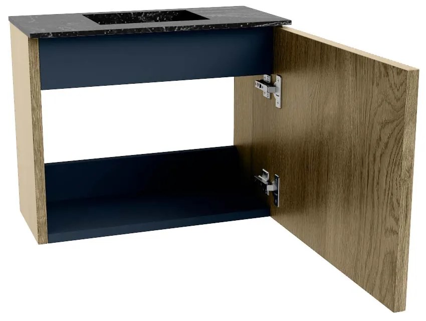Mondiaz Joya DLux 50cm toiletmeubel dusk met wastafel faye midden zonder kraangat lava