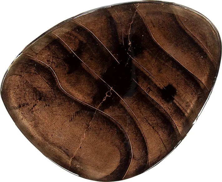 Salontafel Getrokken Glas Koperkleur Middel - 62 X 45cm.