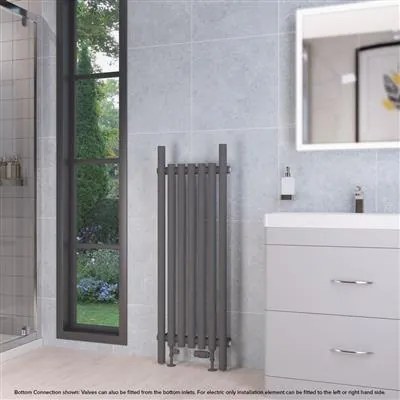 Eastbrook Lambourne horizontale radiator 40x120cm 649W antraciet