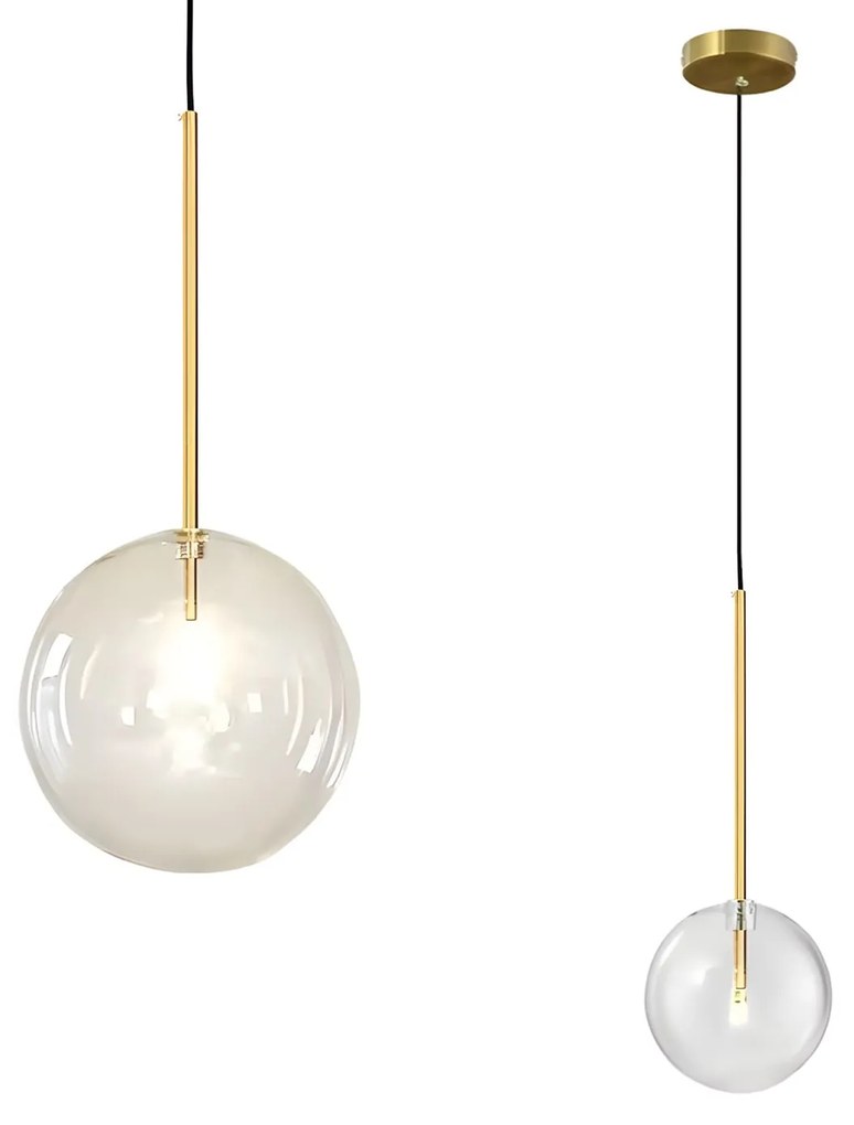 Plafondlamp Hangende Glazen Bol 15cm APP1680-1CP