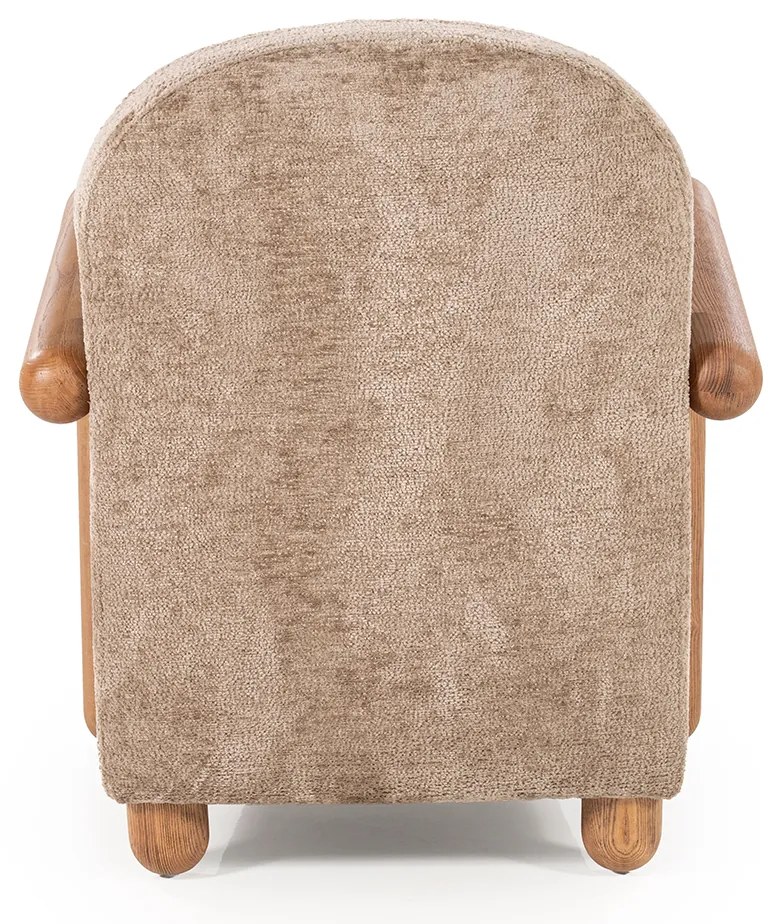 By-Boo Retrova Fauteuil Met Hout Taupe
