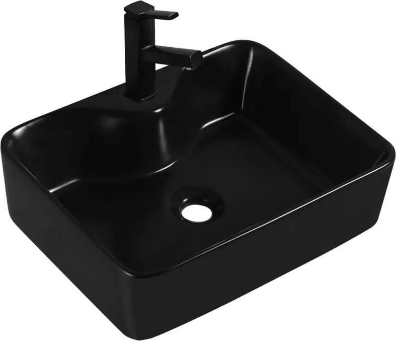 Mexen Eva opbouw wasbak 48 x 37 cm, zwarte mat - 21424970