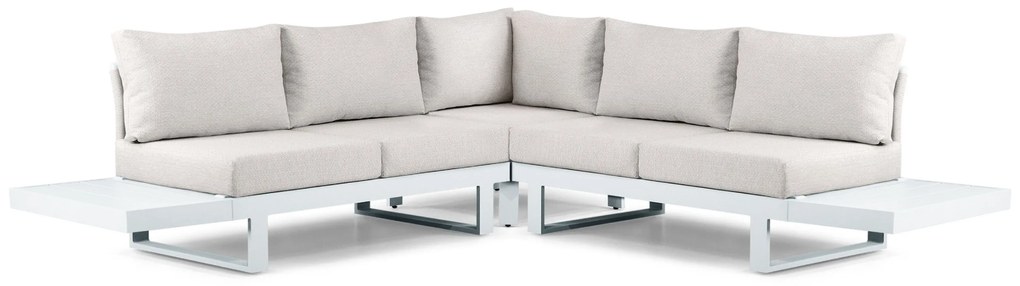 Hoek loungeset 5 personen Aluminium Wit  Lifestyle Garden Furniture Lorenzo