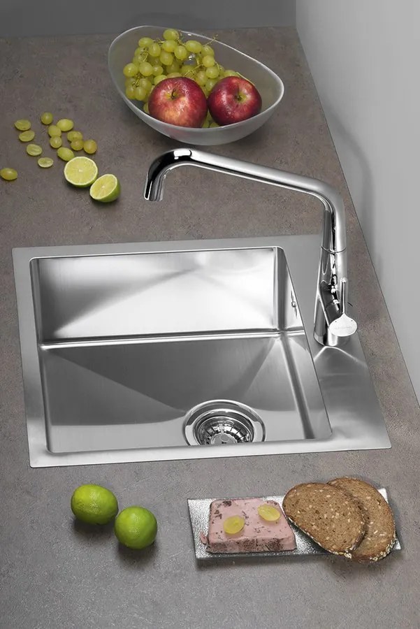 Sapho Epic spoelbak 44x48x20cm met kraangat RVS