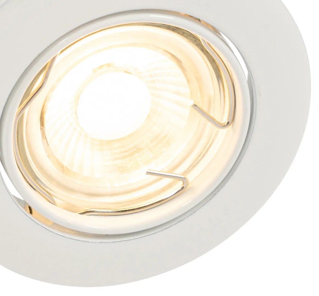 Set van 12 inbouwspots wit GU10 35mm - Edu Modern GU10 rond Binnenverlichting Lamp