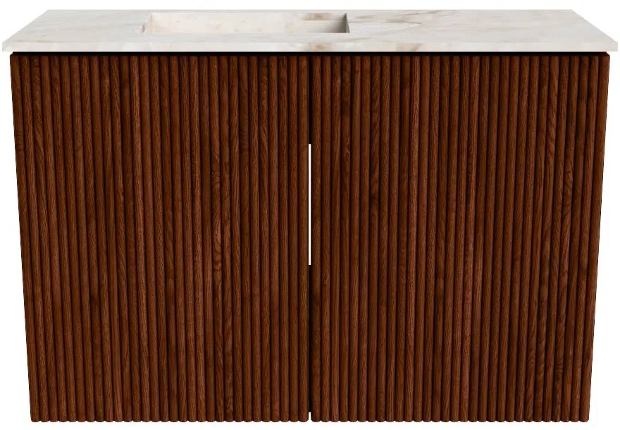 Mondiaz Joya DLux 60cm toiletmeubel ruby met wastafel faye links zonder kraangat frappe
