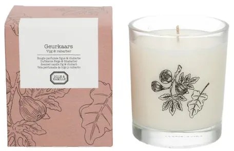 Geurkaars, vijg en rabarber, 210 gram