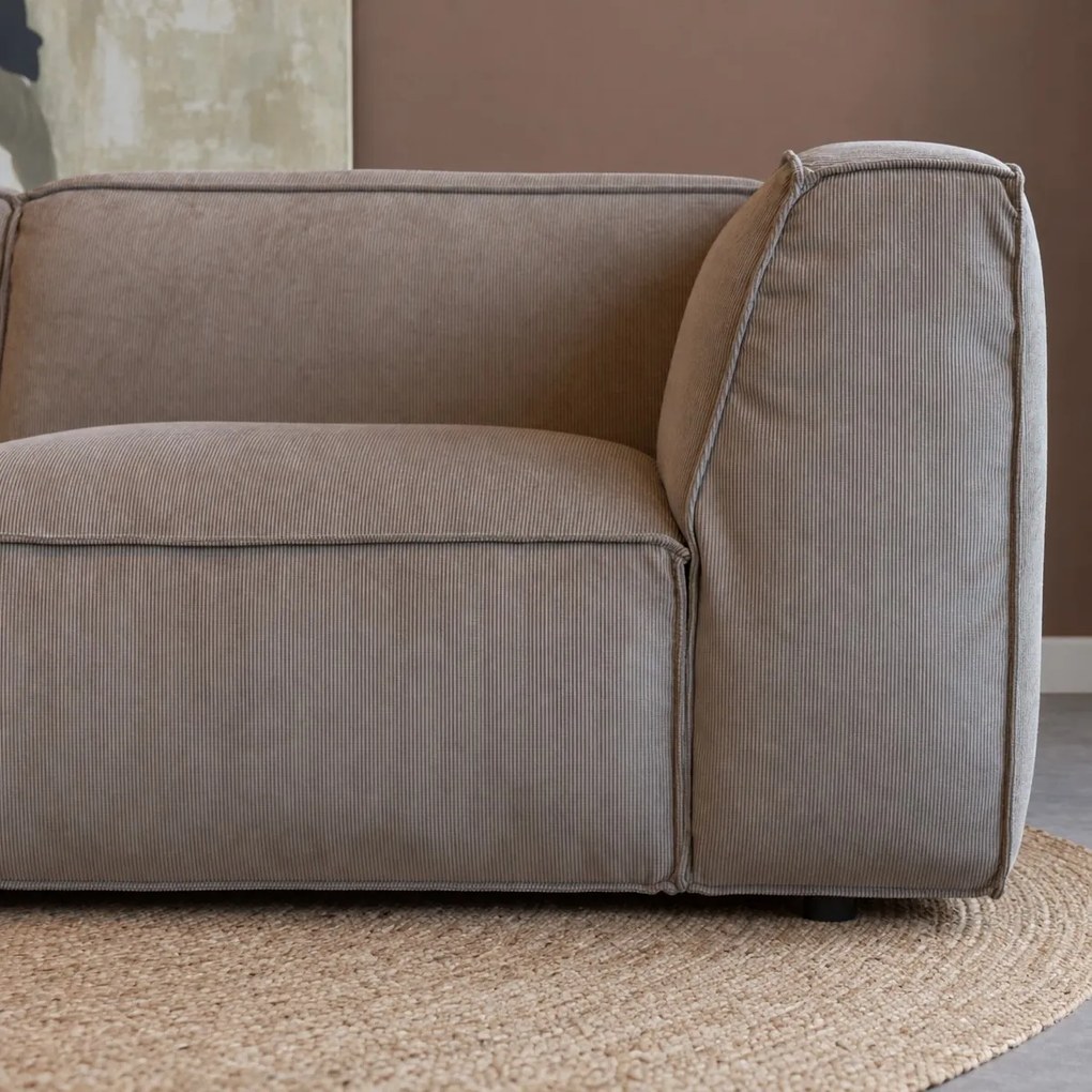 Hoekbank Links Beige
